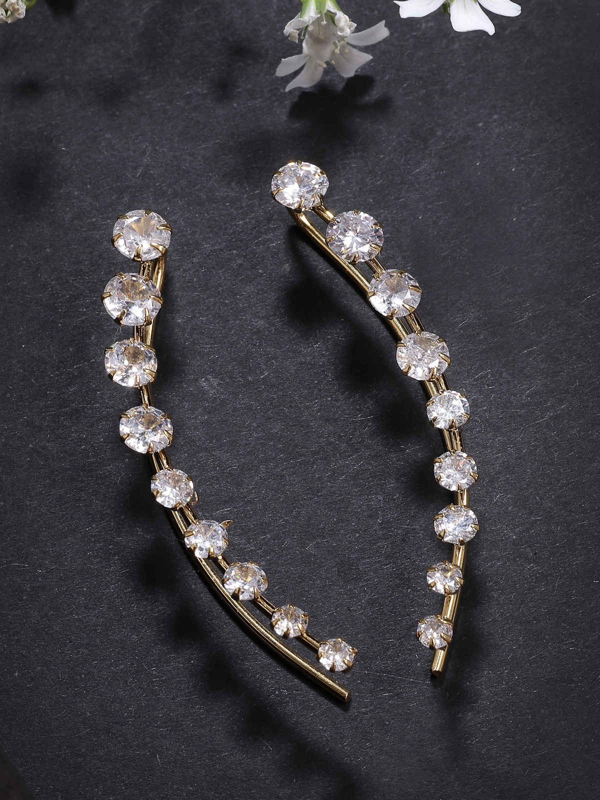 Scintillare By Sukkhi Contemporary Embellished Light Weighted Ear Cuff Earring For Women | E107240