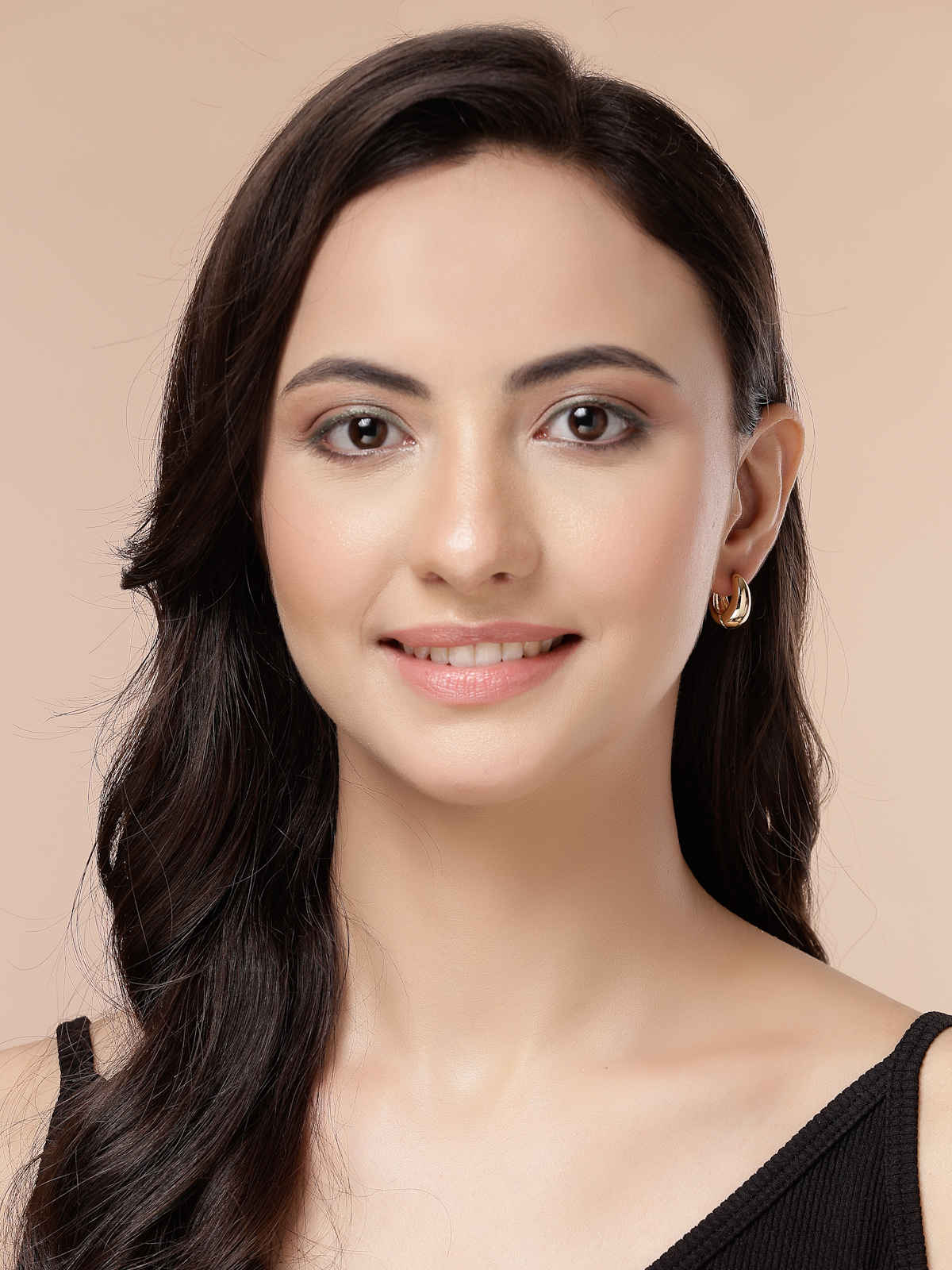 Scintillare By Sukkhi Golden Dainty Gold Plated Small Hoops Bali Earrings For Women