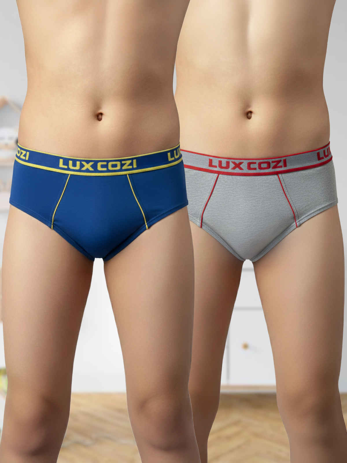 Lux Cozi Boy's Ultra Soft Outer Elastic Briefs | Assorted - 65 cm