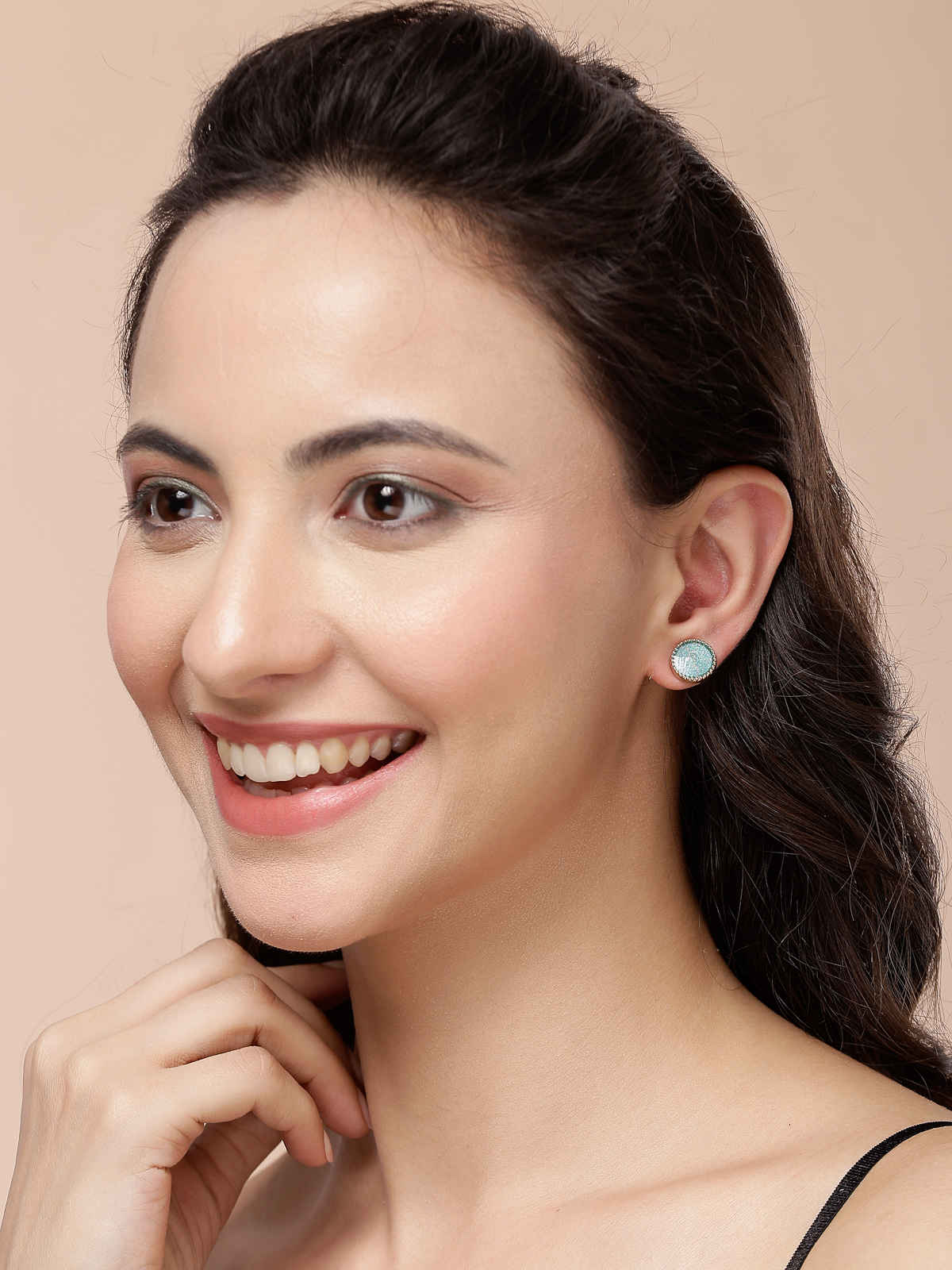 Scintillare By Sukkhi Gold Plated Crystal & Pearls Geometric Studs Combo Earrings For Women