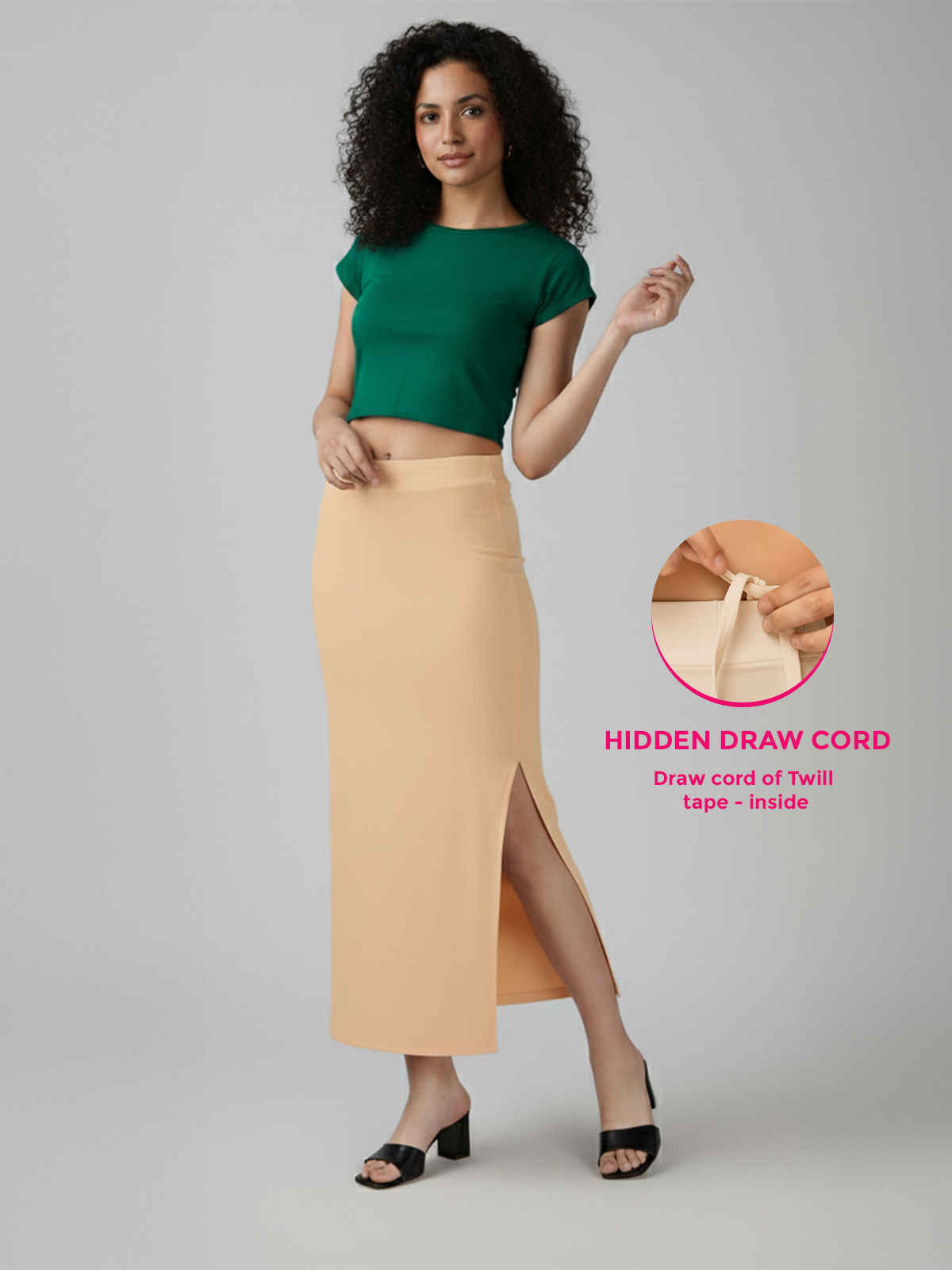 PYNK by Lux Cozi Women's Saree Shapewear | Flaunt Your Curves with Confidence | Skin | Free Size