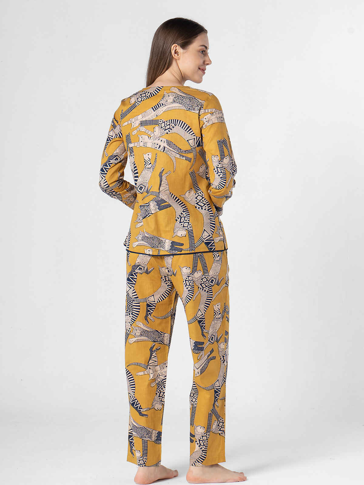Sanskrutihomes Women Multicolor Printed Pure Cotton Night Suit SE-NSP-674 | M