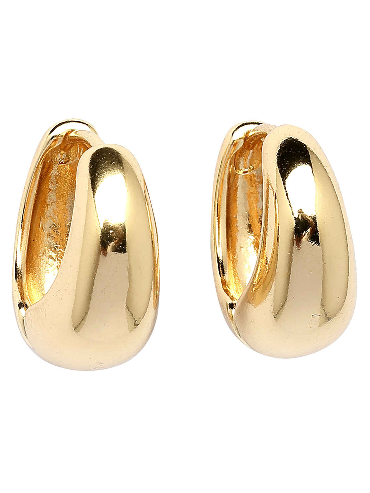 Scintillare By Sukkhi Golden Dainty Gold Plated Small Hoops Bali Earrings For Women