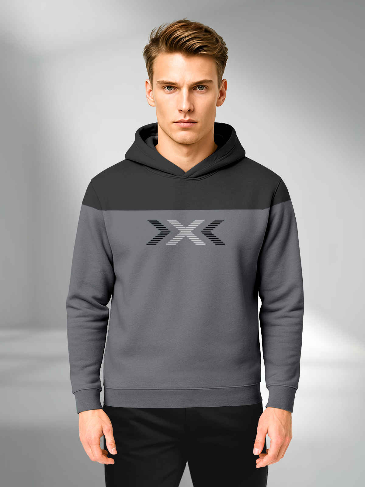 Bullmer Men's Trendy Cotton Blend Stylish Hoodie Sweatshirt for Winter Wear | Grey - M