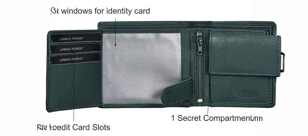 Urban Forest Men's Oliver Leather Wallet | Green