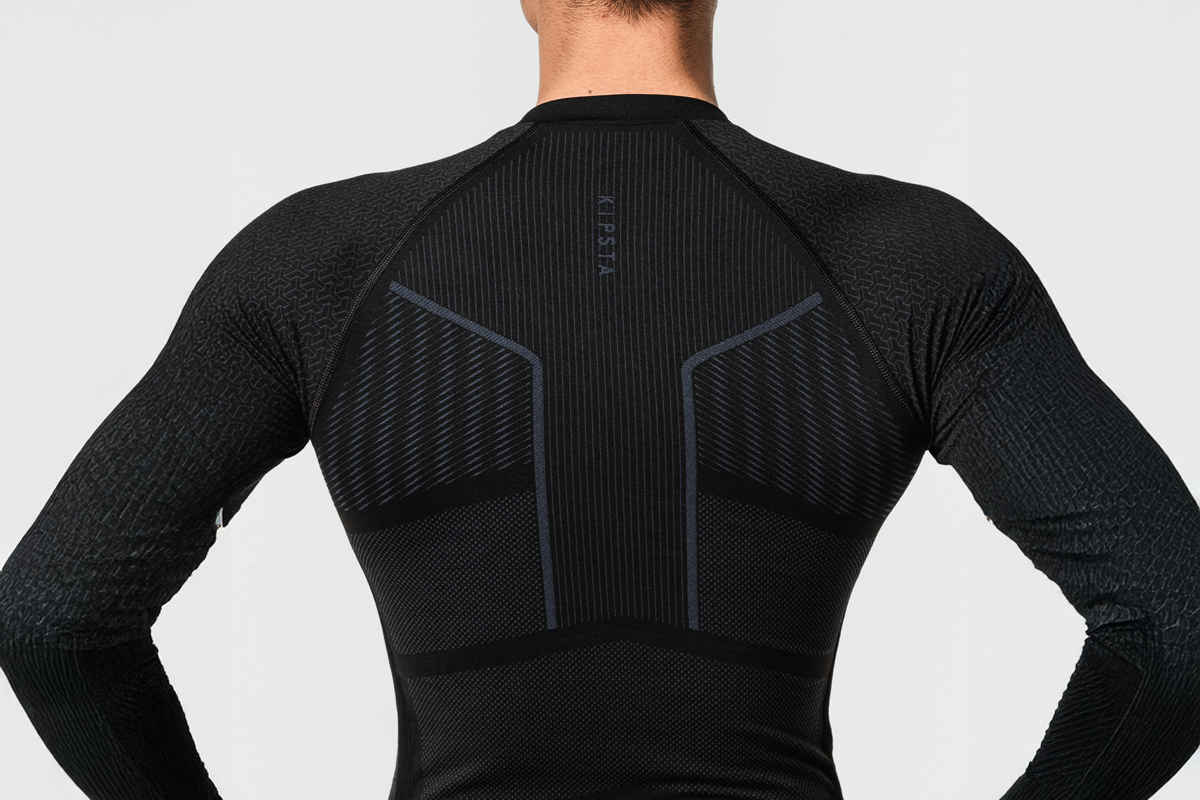 Decathlon | Kipsta Men's Football Short Sleeve Compression Base Layer T-shirt | Black - M