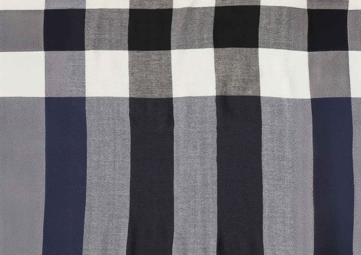 Fabseasons Unisex Checkered Cotton Blend Scarf | Navy