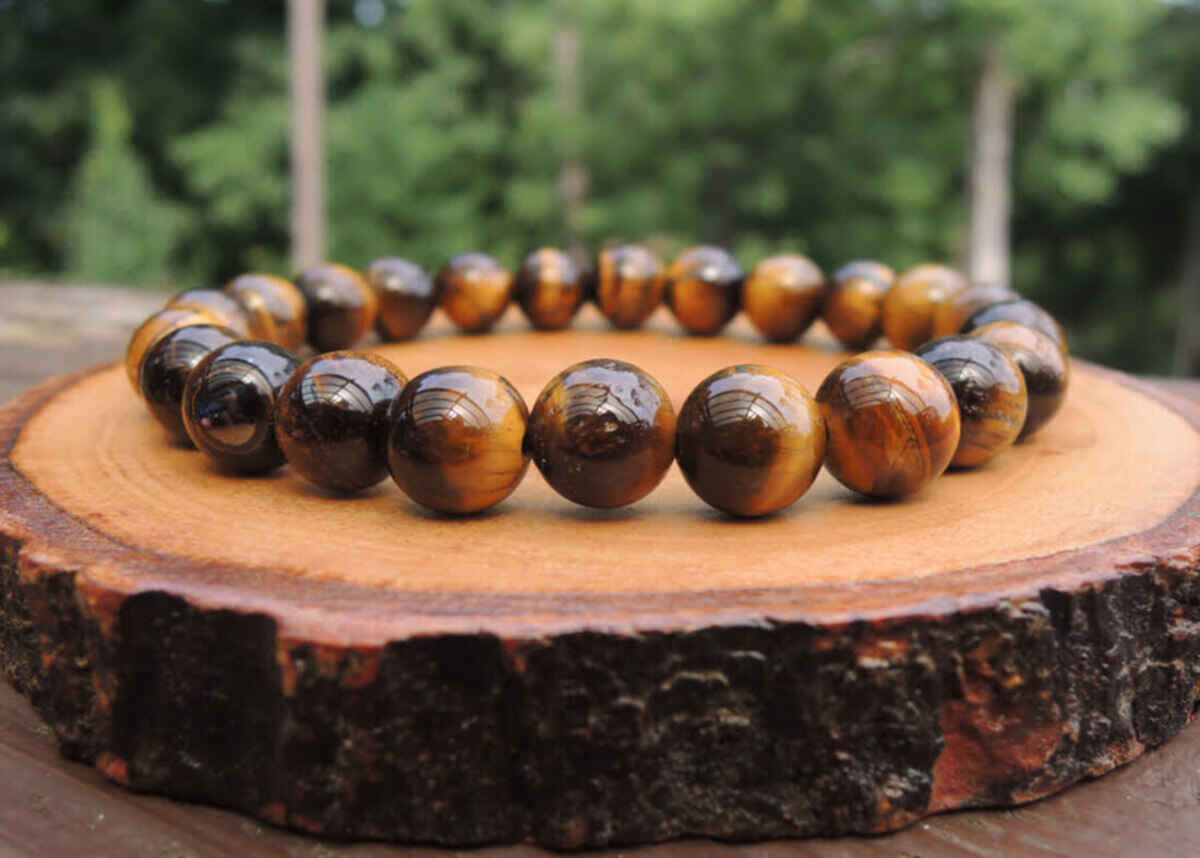 Tiger Eye And Black Men'S Bracelet Combo