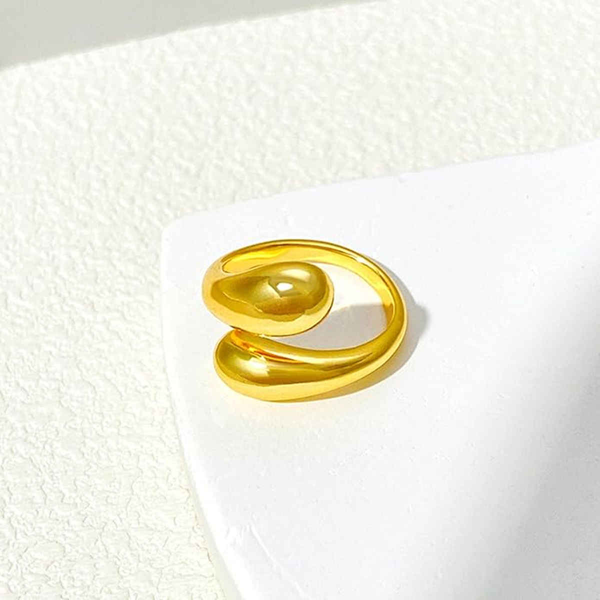 Just Lil Things Teardrop Style Gold Ring | jltzr0003