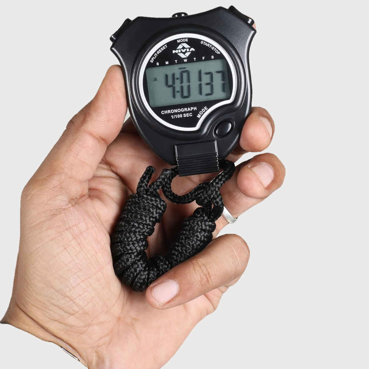 Nivia Unisex Plastic Digital Stopwatch | Black