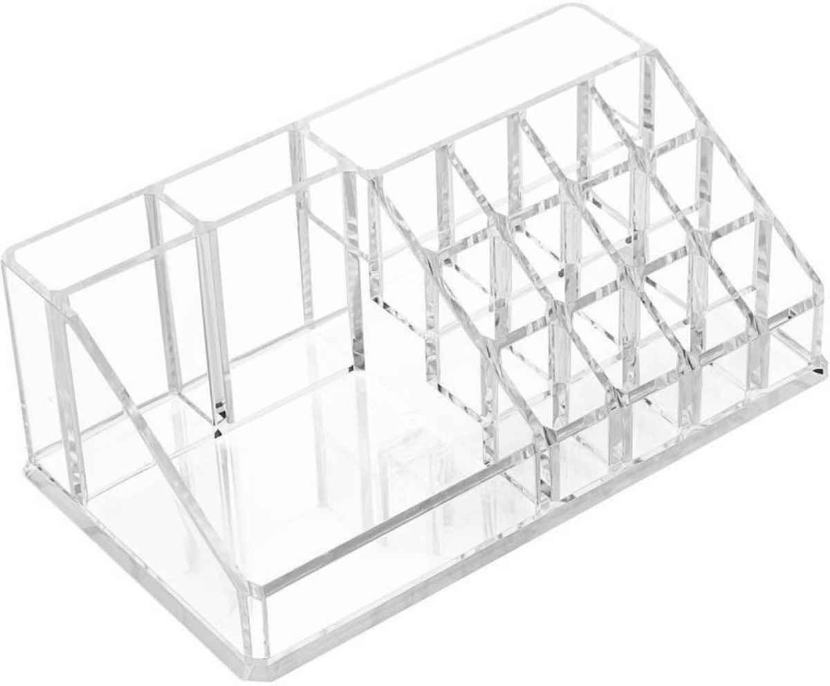 Clazkit 16-Grid Makeup Organizer Multipurpose Stand For Brushes, Lipstick, Jewelry & More