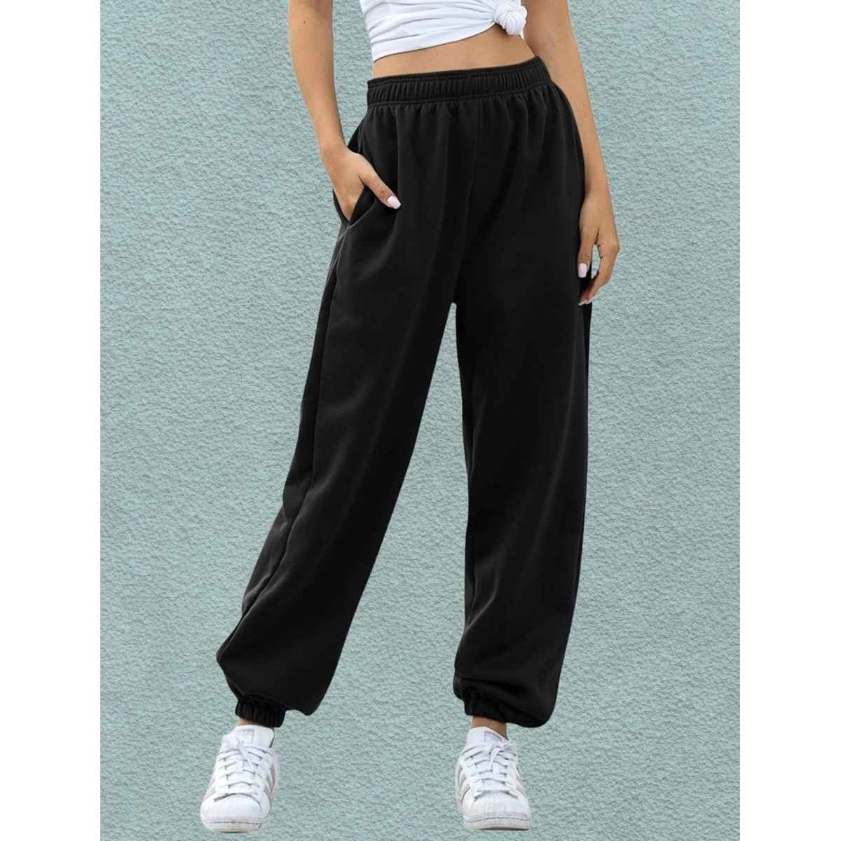 Q-rious Women's Cozyflex Joggers | Plaz-CARGO-2c | Black & Grey - 30