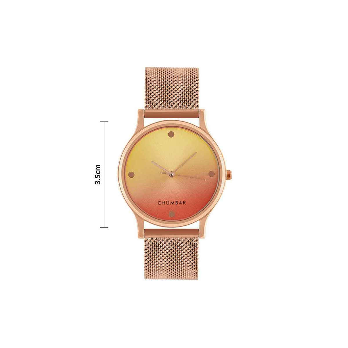 Chumbak Women's Metal Round Analog Watch | Teal