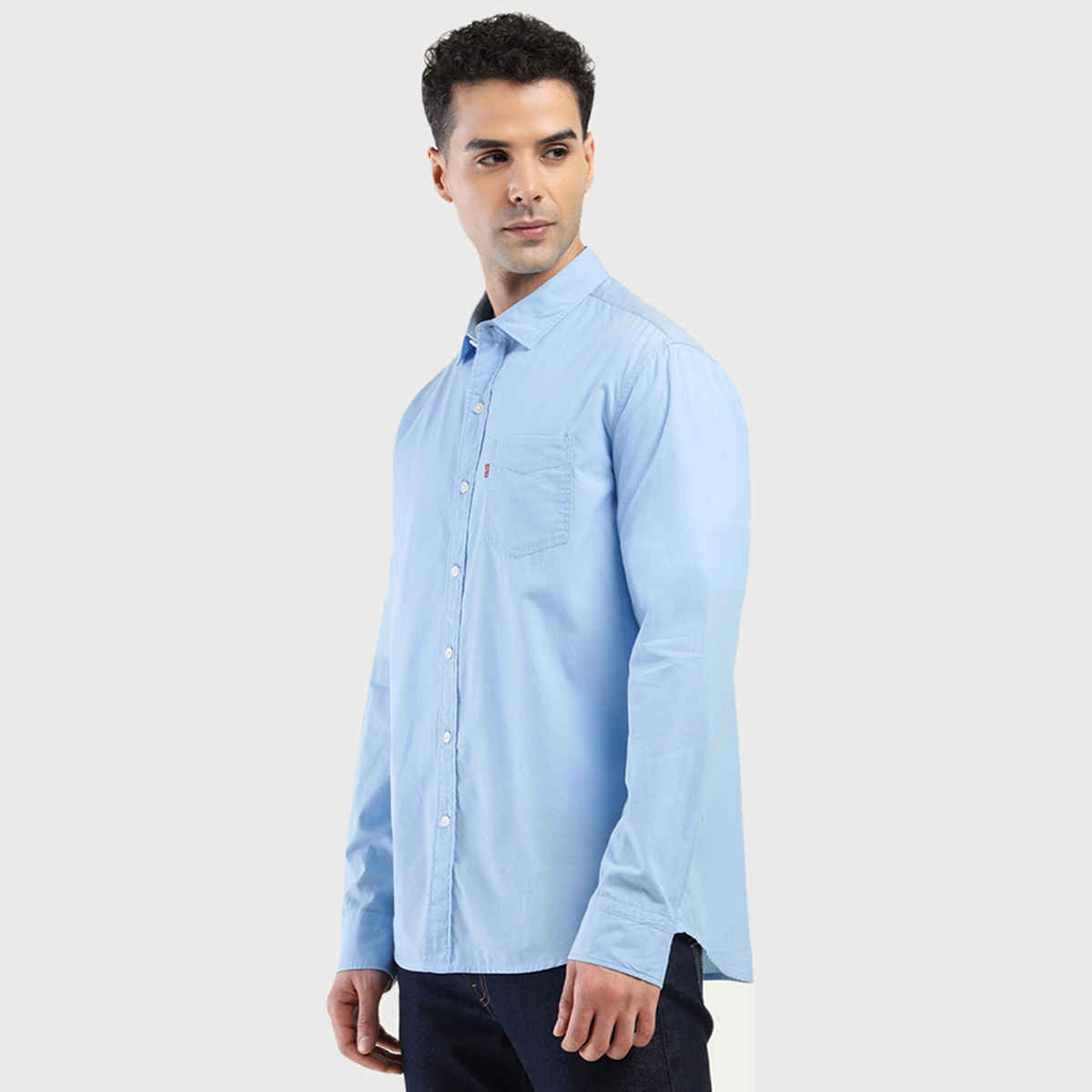 Levi's Men's 100% BCI Cotton Chambray Shirt Sky Blue - XL