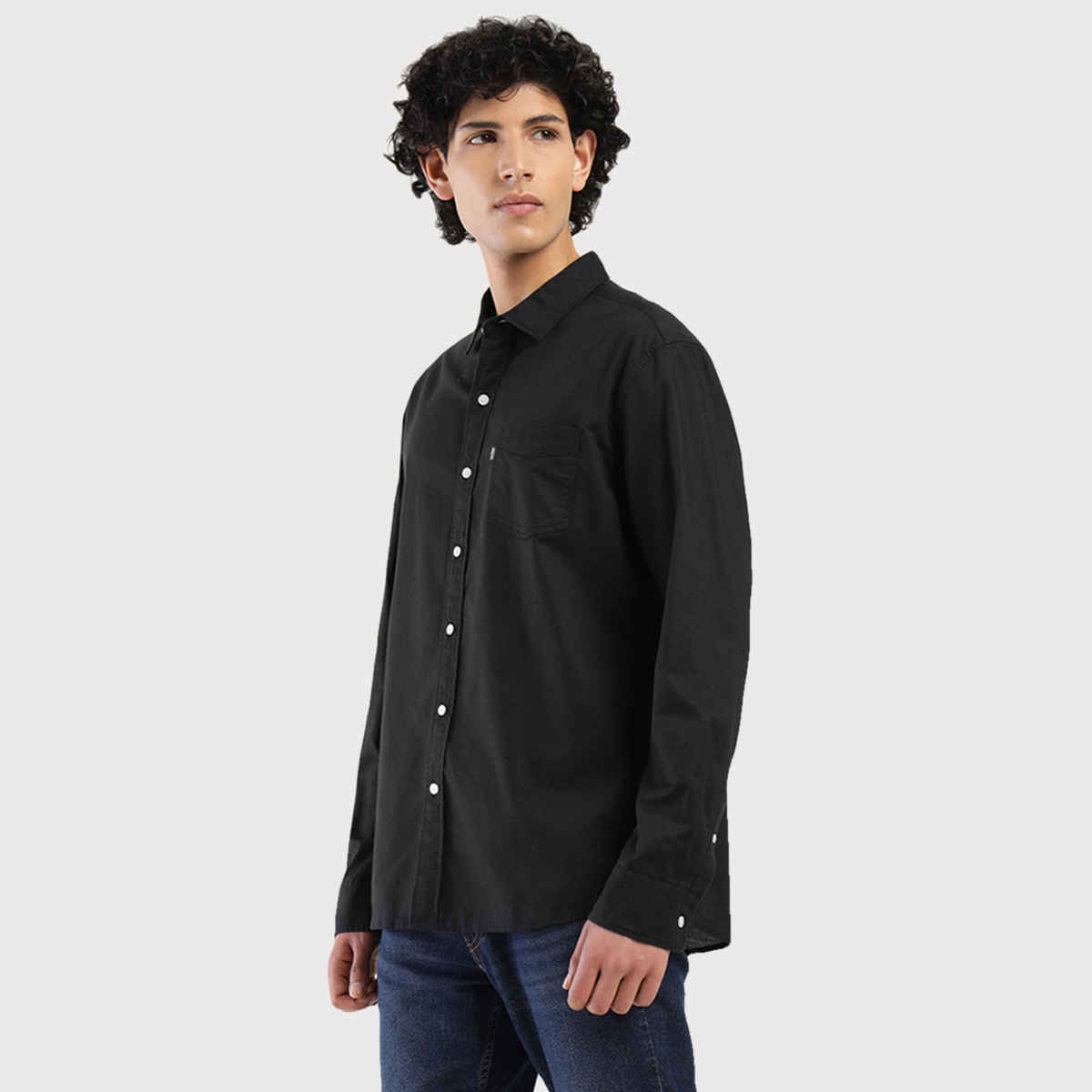 Levi's Men's 100% BCI Cotton Oxford Shirt | Black - XL