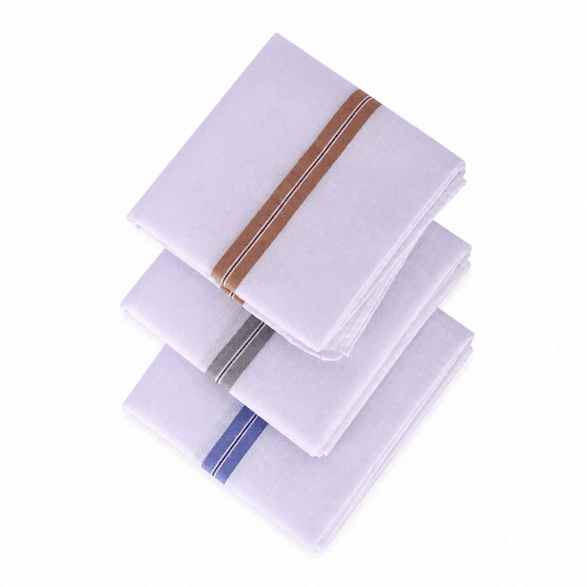 Englo Men's Solid Cotton Handkerchief | White