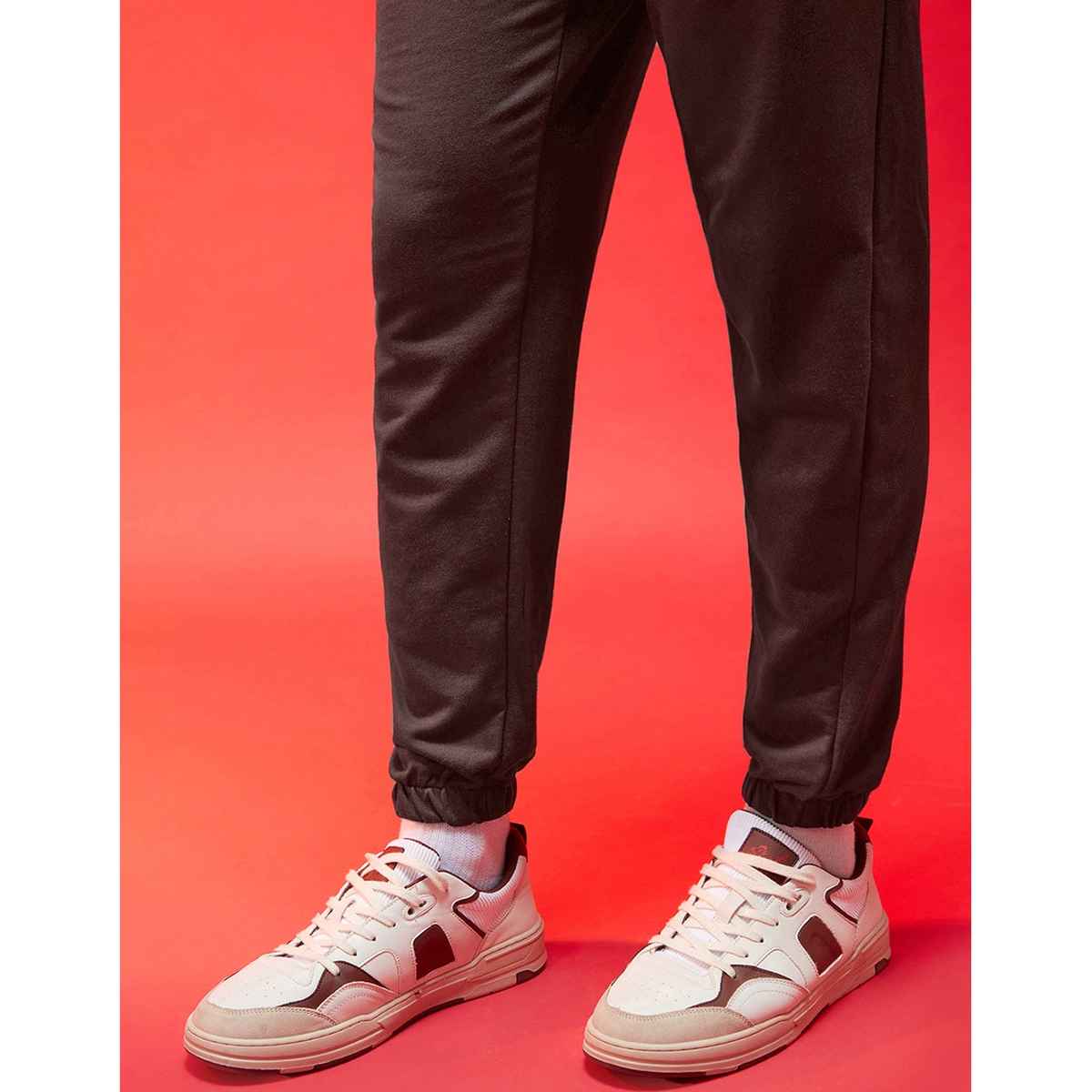 VEIRDO Men's Solid Regular Joggers without Pocket | VD TRK OS BRWN | Brown - XL