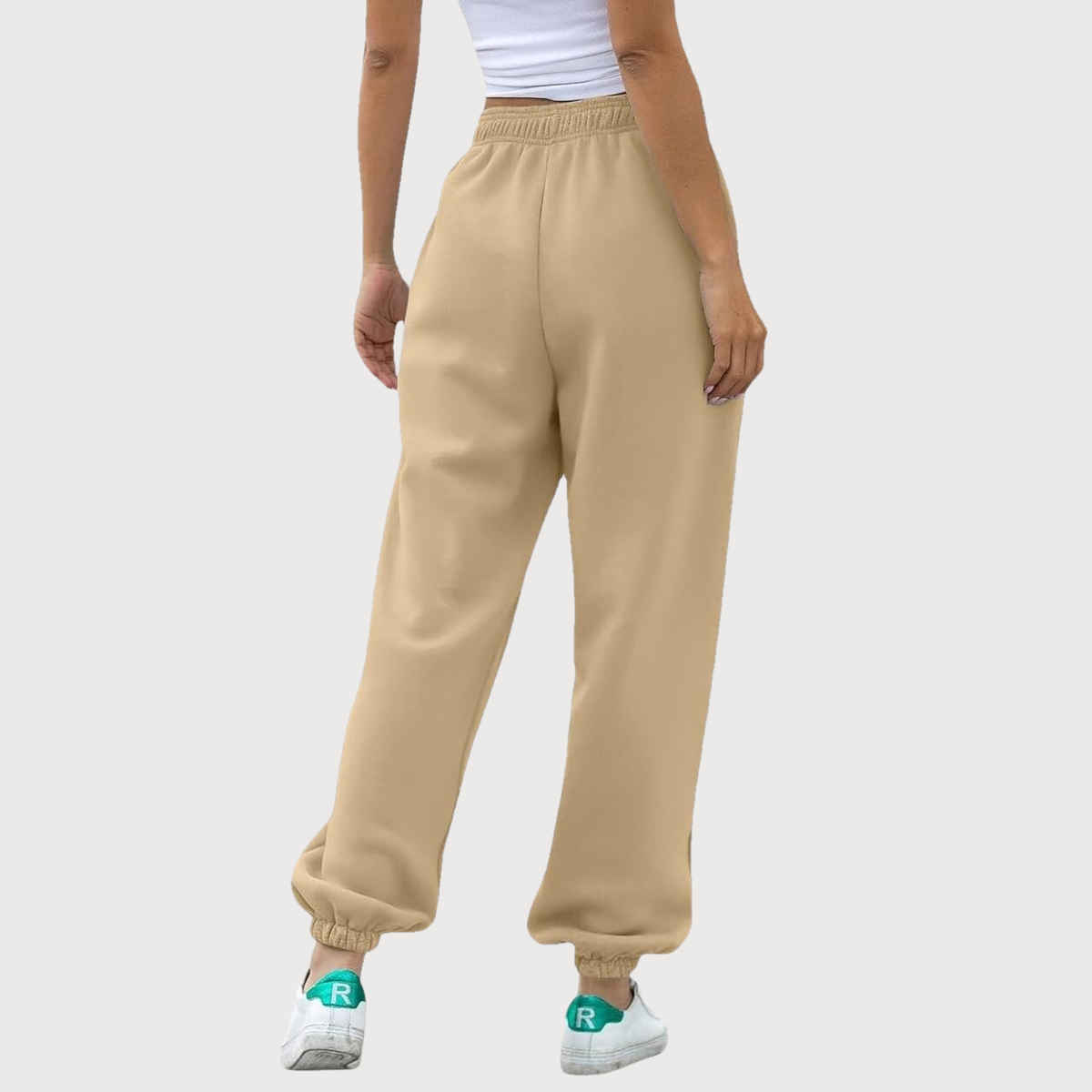 Q-rious Women's Cozyflex Joggers | Plaz-CARGO-2c | Beige & Navy - 28