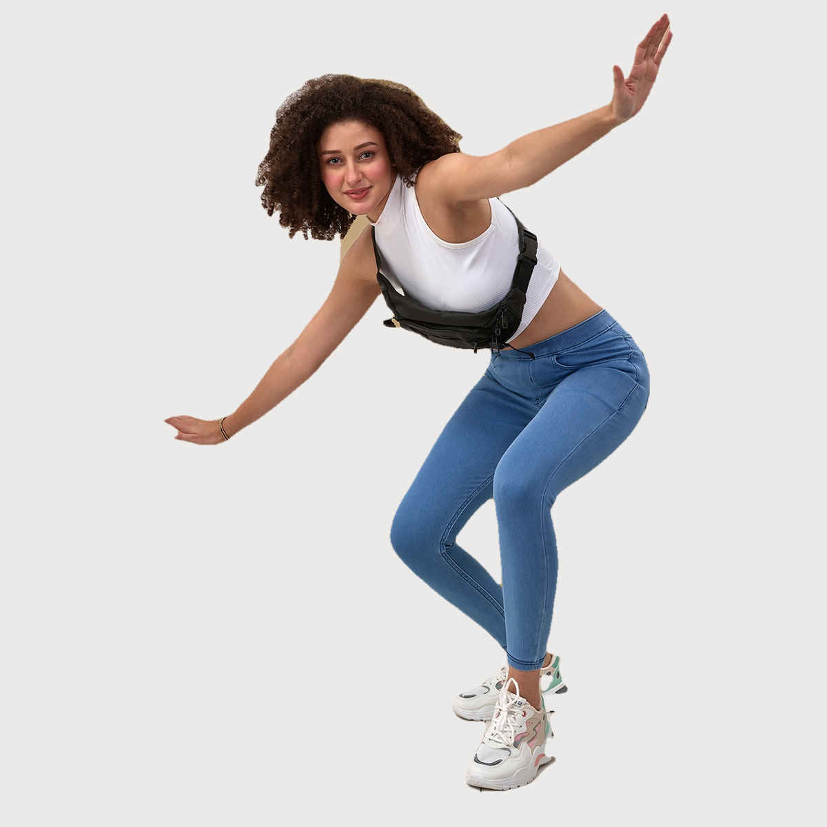 Lyra Women's Jeggings Flexi Denimz Pant | Ice Blue - L