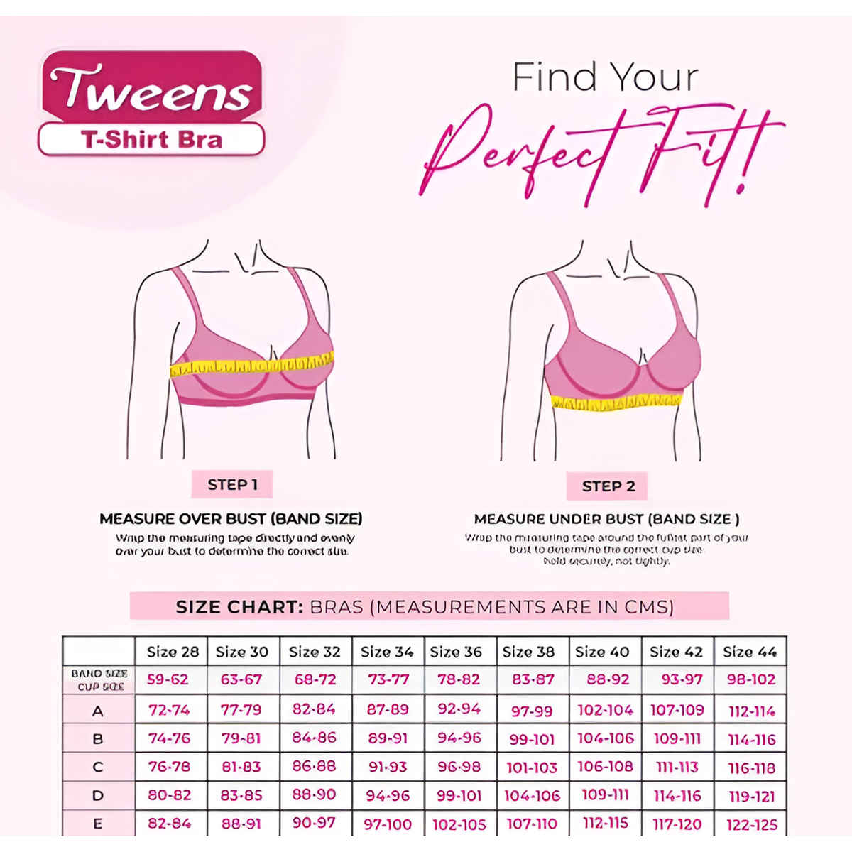 Tweens Backless Lightly Padded Transparent Back T-Shirt Bra | Black-36D