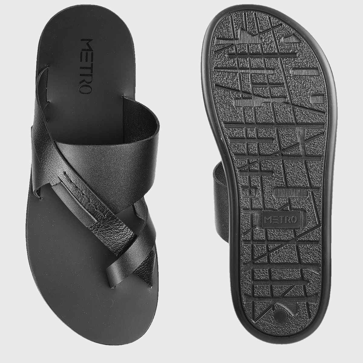 Metro Men Black Color Slip On Ethnic | Size UK 8 | 16-640
