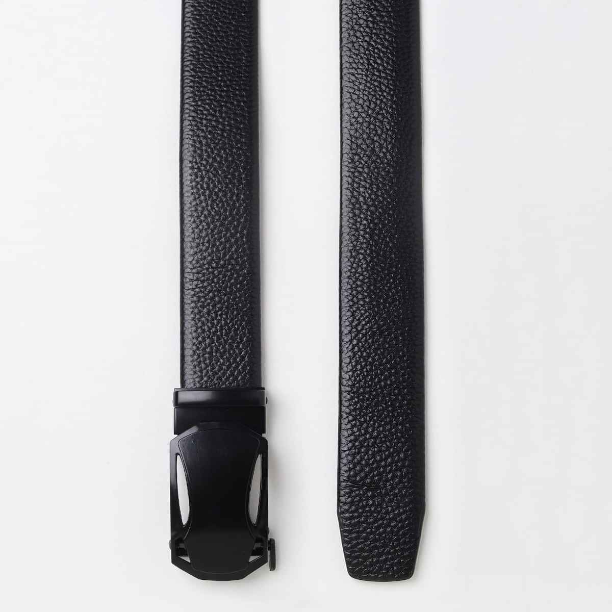 Kastner Men's Semi Formal Artificial Leather Belt | Black