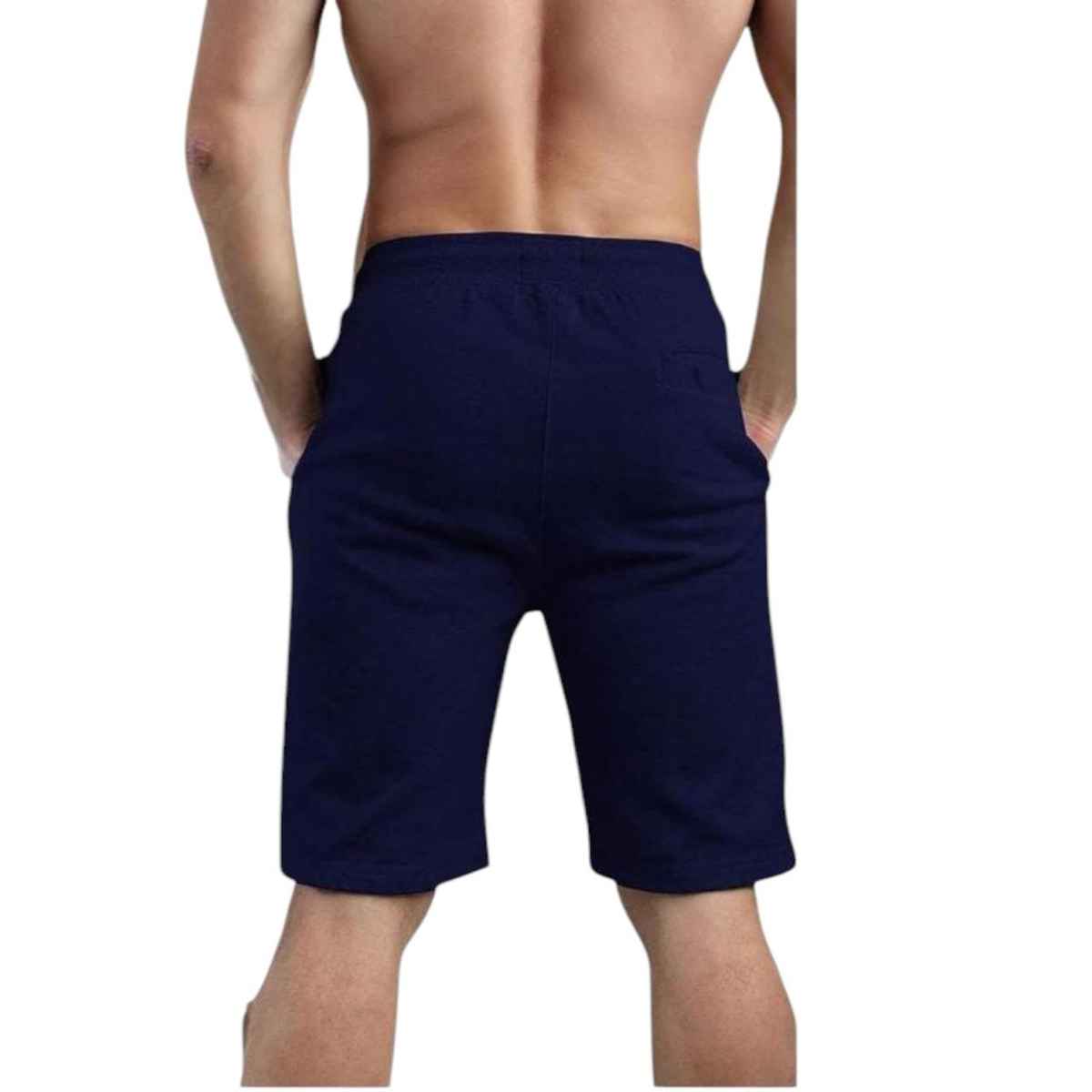 Gcyx Men s Shorts Aop Printed | Cotton Poly Mix Blend for Comfortable Wear | Shorts Navy Aop | L