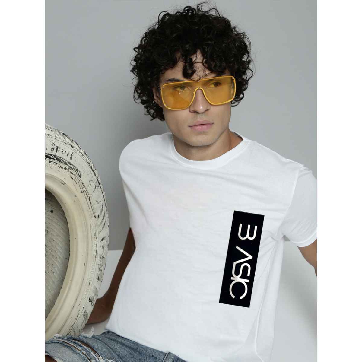 Smartees Men's Printed T-shirt | White - L