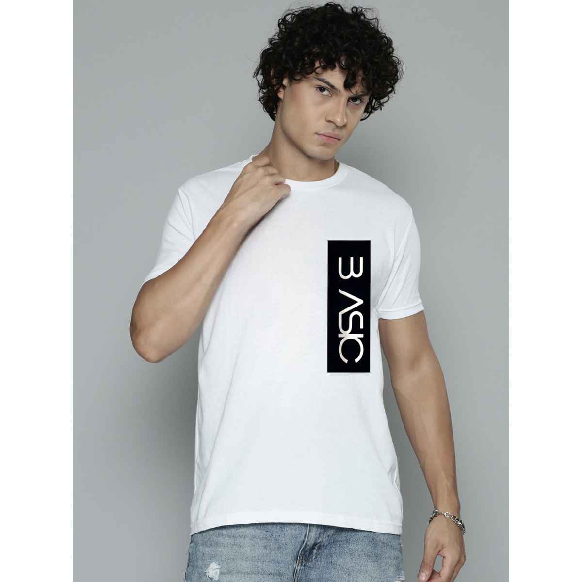Smartees Men's Printed T-shirt | White - L