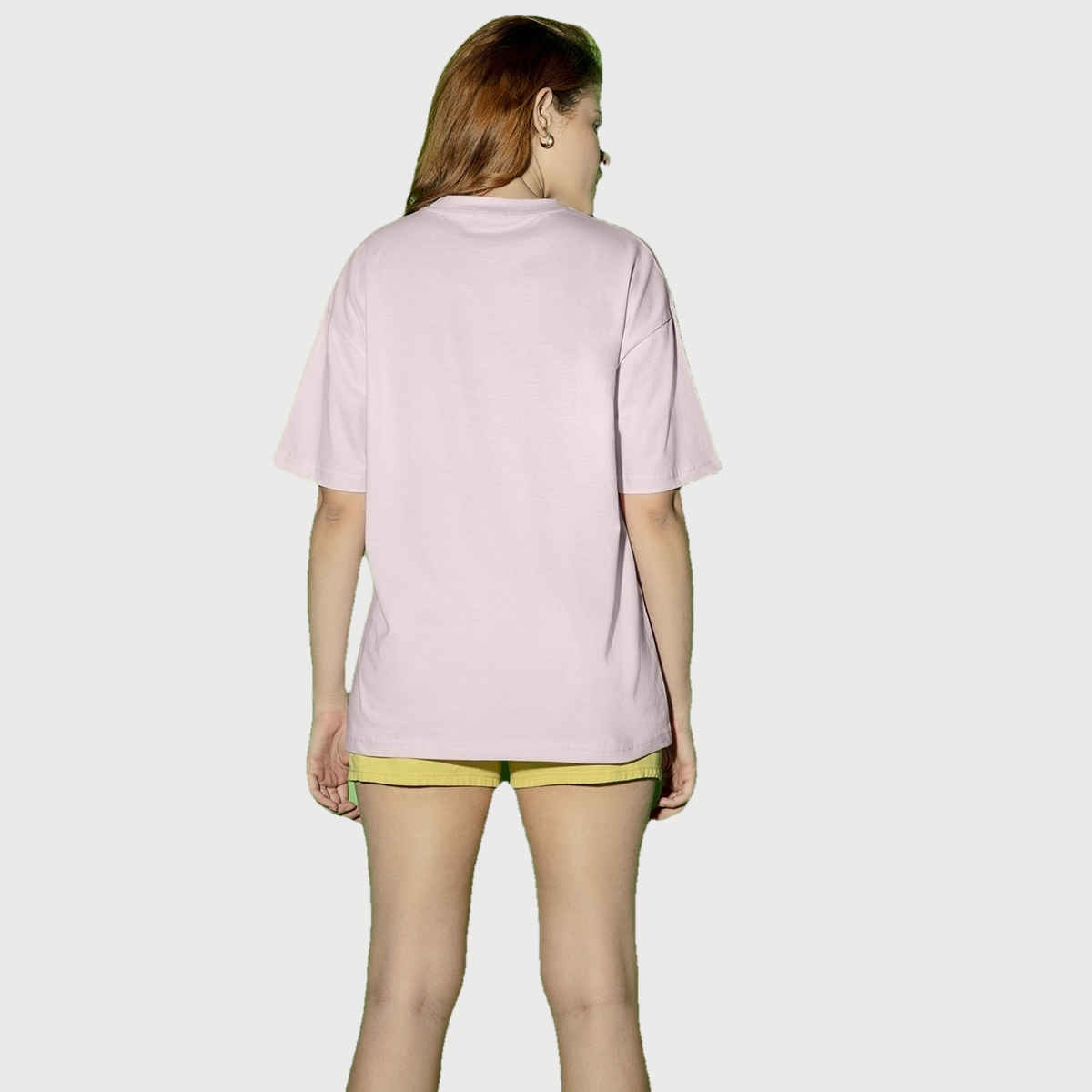 Bewakoof Women's Peanuts Suds Graphic Printed Oversized T-shirt | Pink - XL