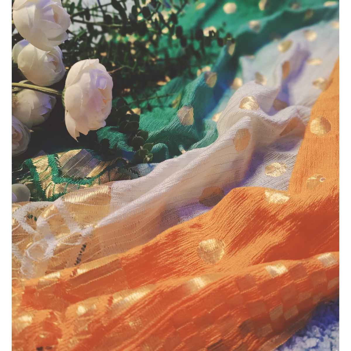 House Of Festivals Tricolor Dupatta | Tiranga Theme Dupatta