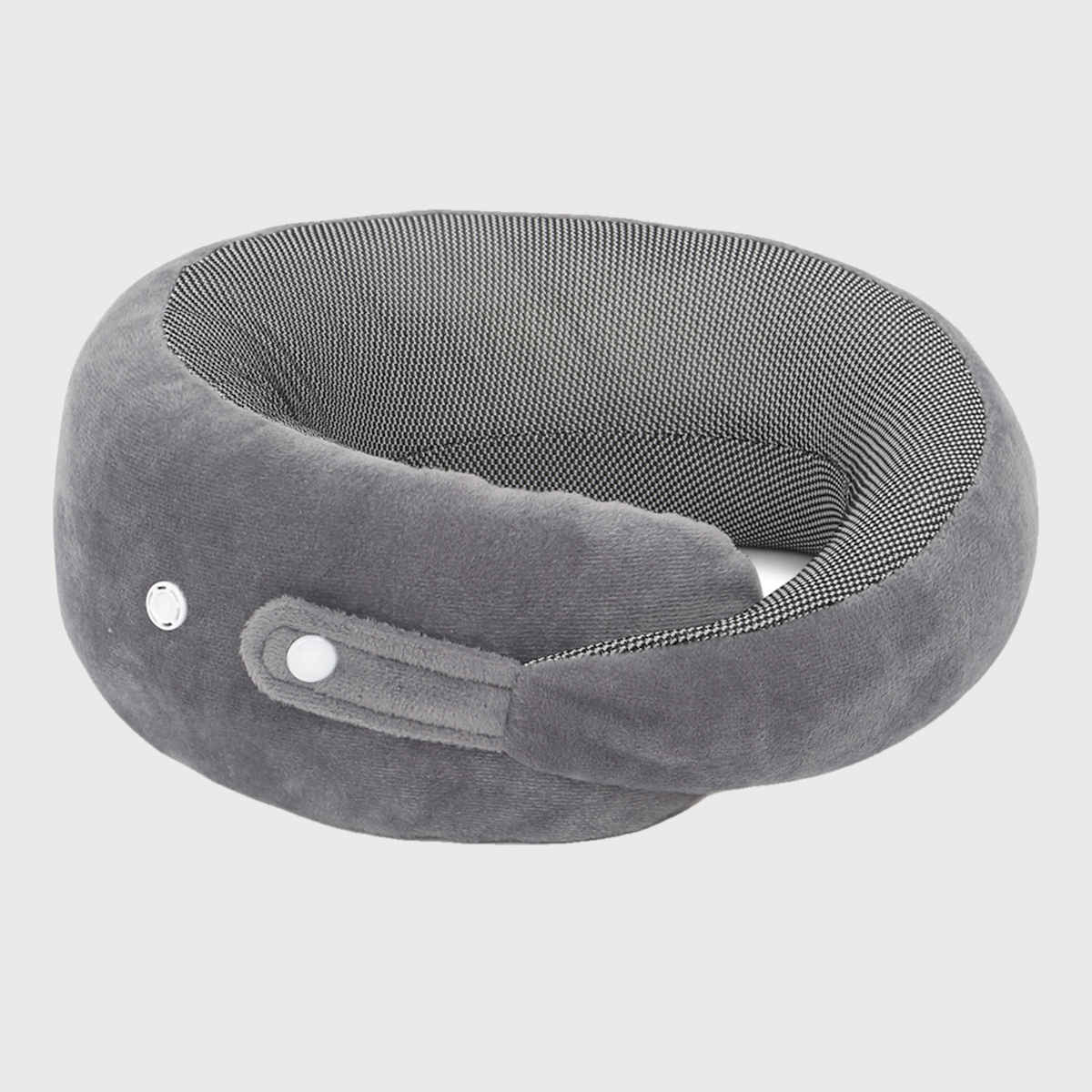 Kaaytee 100% Pure Memory Foam Travel Neck Pillow - Stable Neck Support | Grey