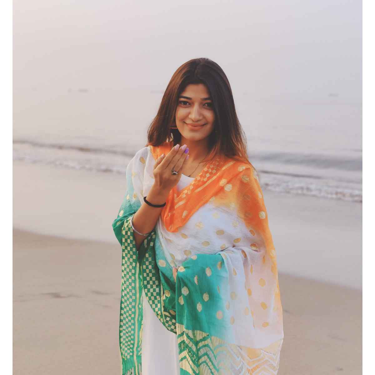 House Of Festivals Tricolor Dupatta | Tiranga Theme Dupatta