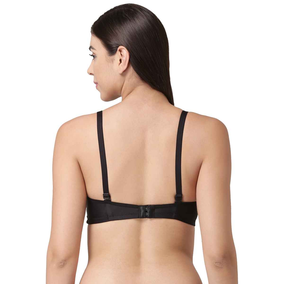 Tweens Backless Lightly Padded Transparent Back T-Shirt Bra | Black-36D