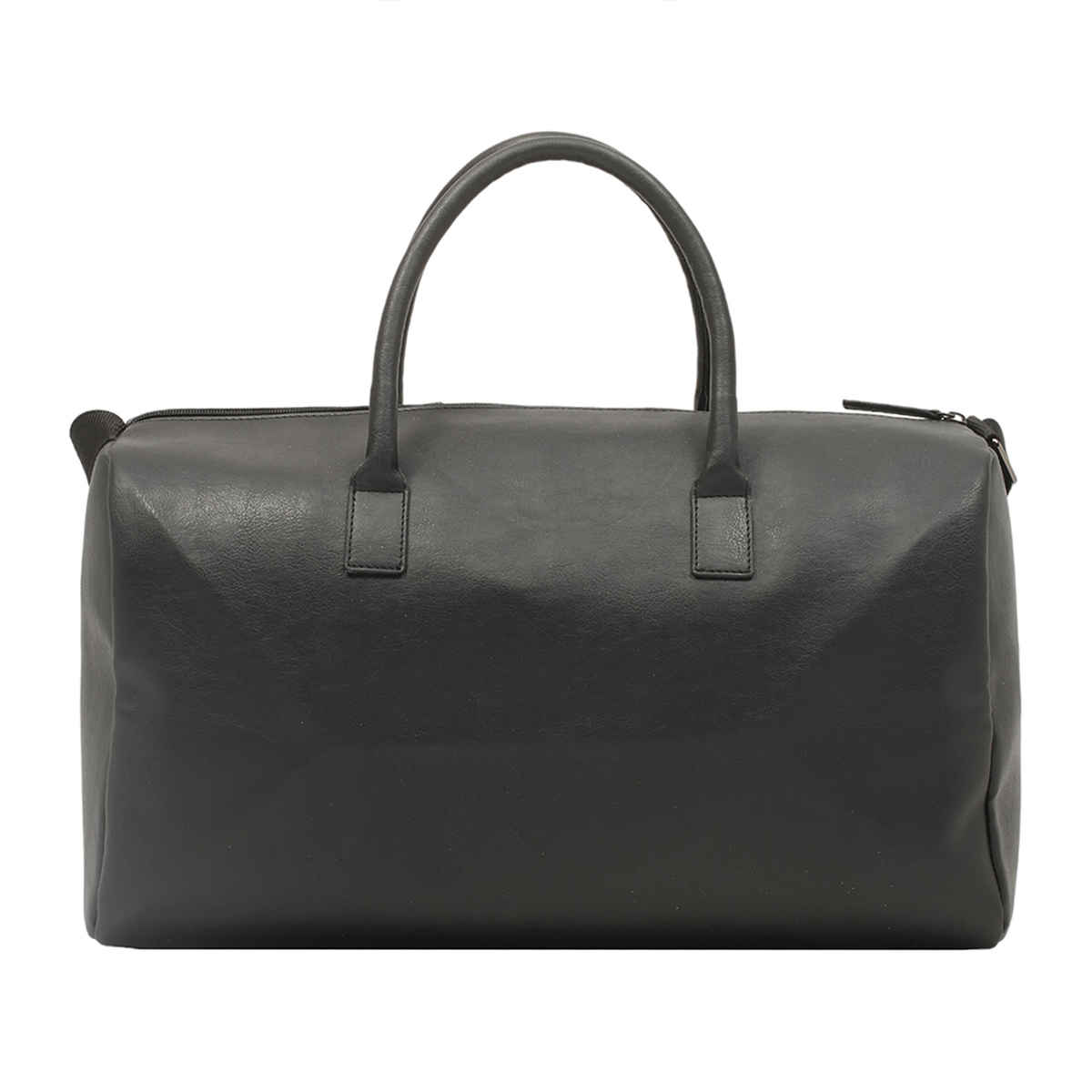 Police Unisex Solid Vegan Leather 25 L Duffle Bag | Black