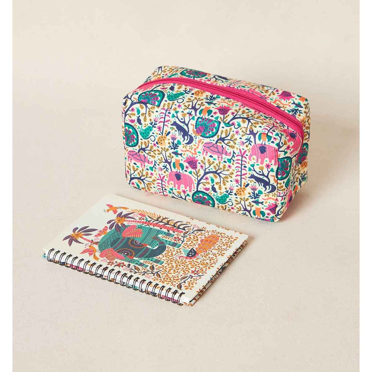 Chumbak Mother's Day Travel Gift Set | Travel Pouch & Notebook with Gift Box