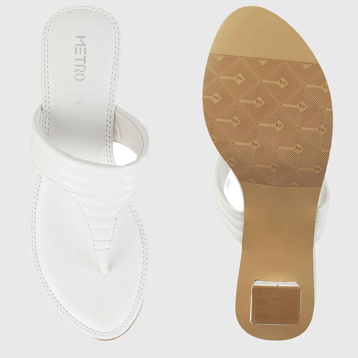 Metro Women's White Color Slip Ons | Size - UK - 5 (40-2460)