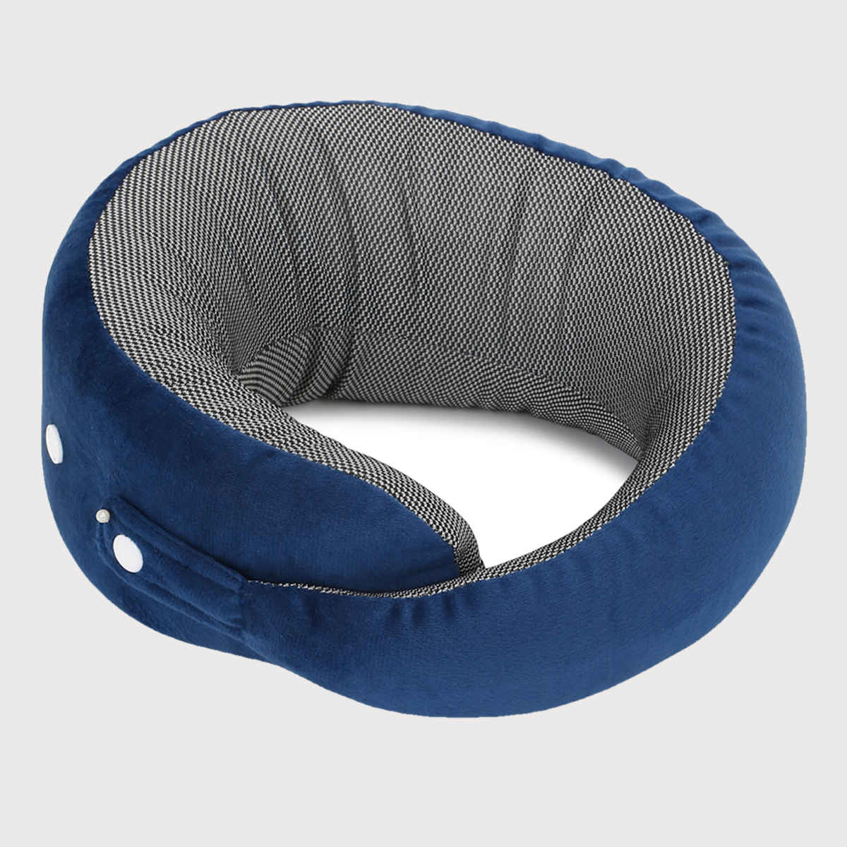 Kaaytee 100% Pure Memory Foam Travel Neck Pillow - Stable Neck Support | Blue