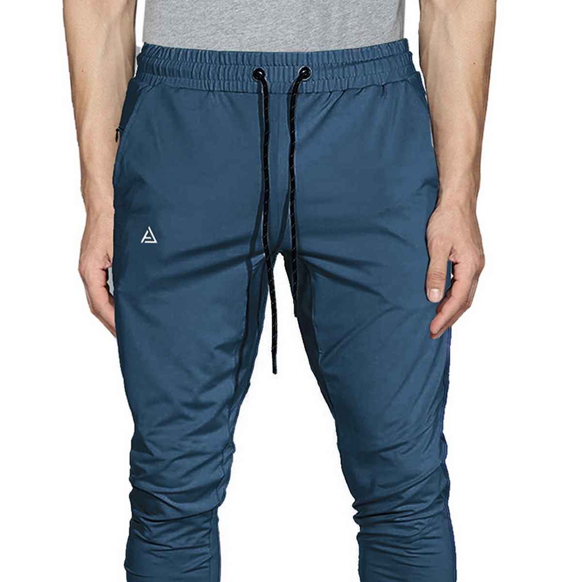 Avolt Men's Solid Regular Fit Track Pant | Blue - S