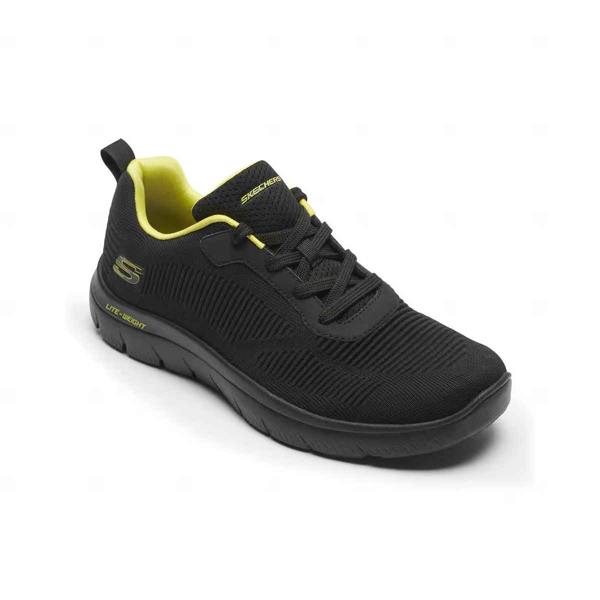 Skechers Men's DYNAMIGHT Casual Sneakers | Black Lime - UK 9