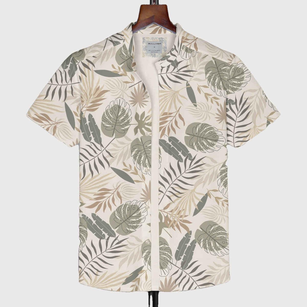 Bullmer Men's Shirt Pant Co-ords Set | Beige - M