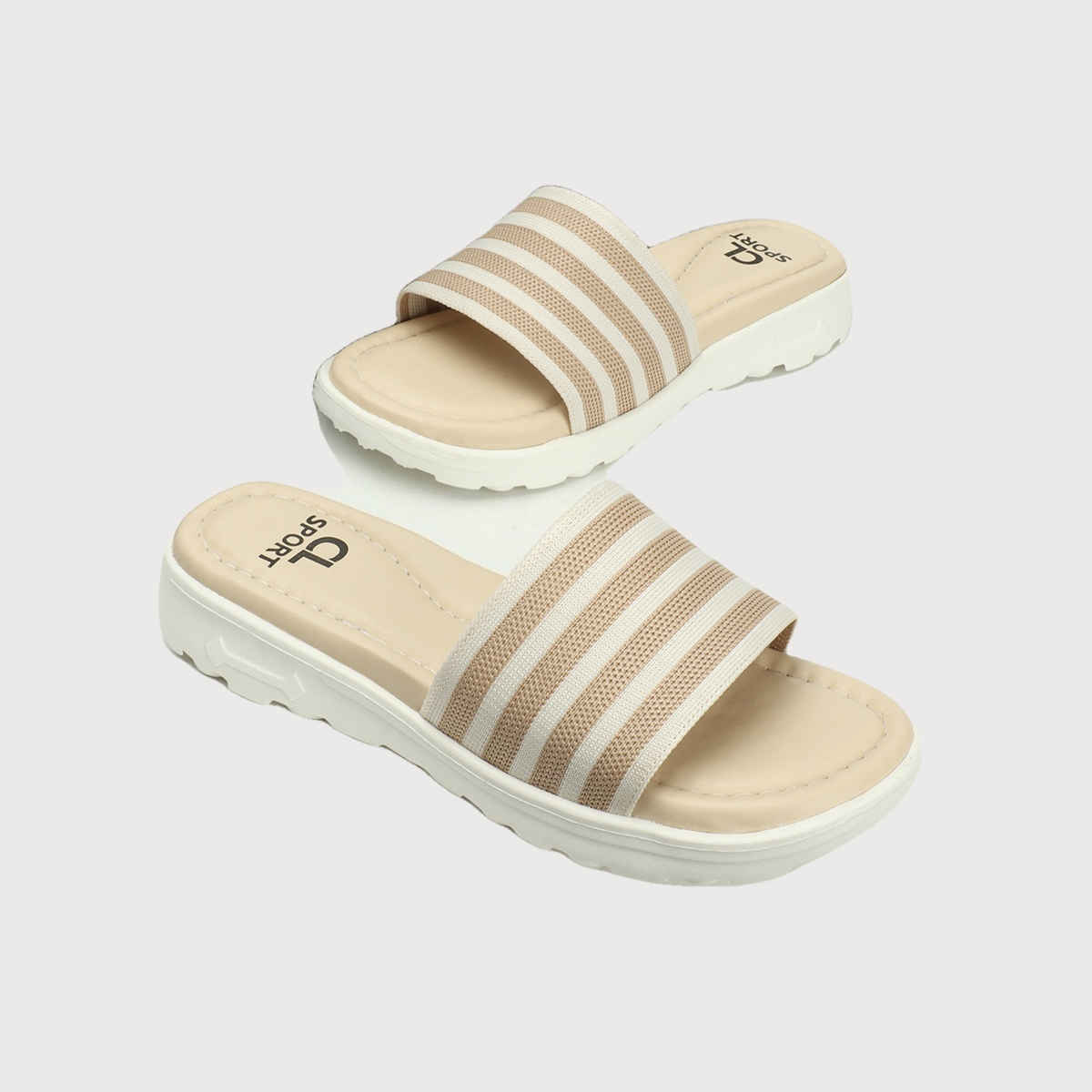 Carlton London Comfortable Women's Flip Flops | UK 8 | Beige