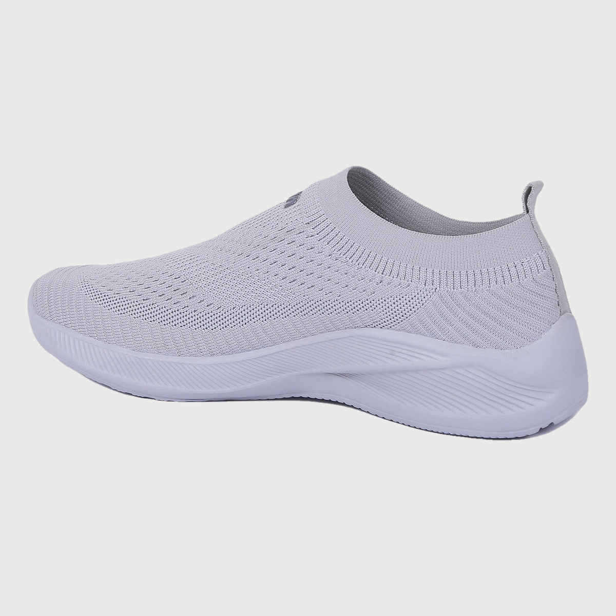 Asian Men s Wind-04 Light Grey Laceless Shoes | UK-7