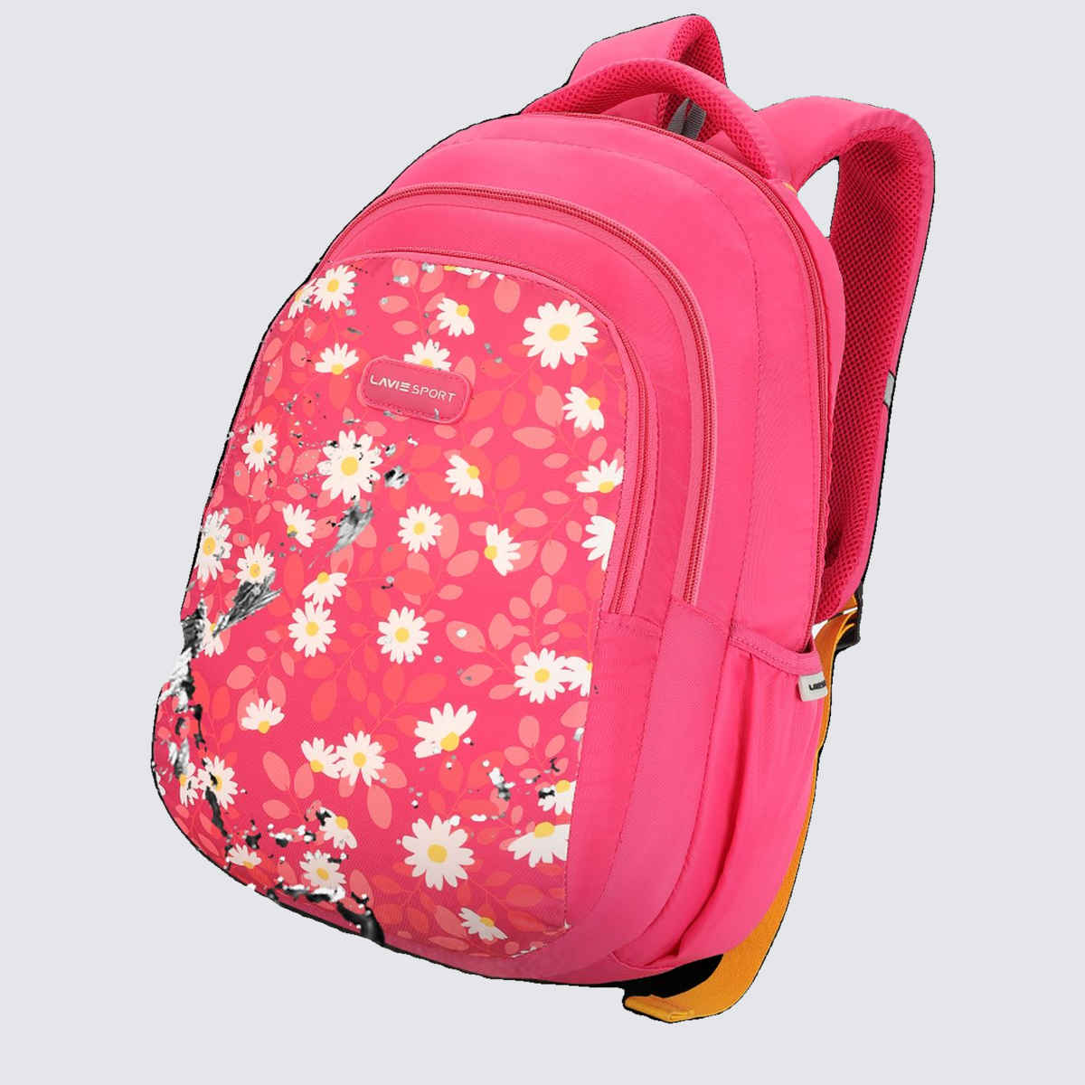 Lavie Sport Girl's Polyester 26 L Top Handle School Backpack | Magenta - 17 Inches