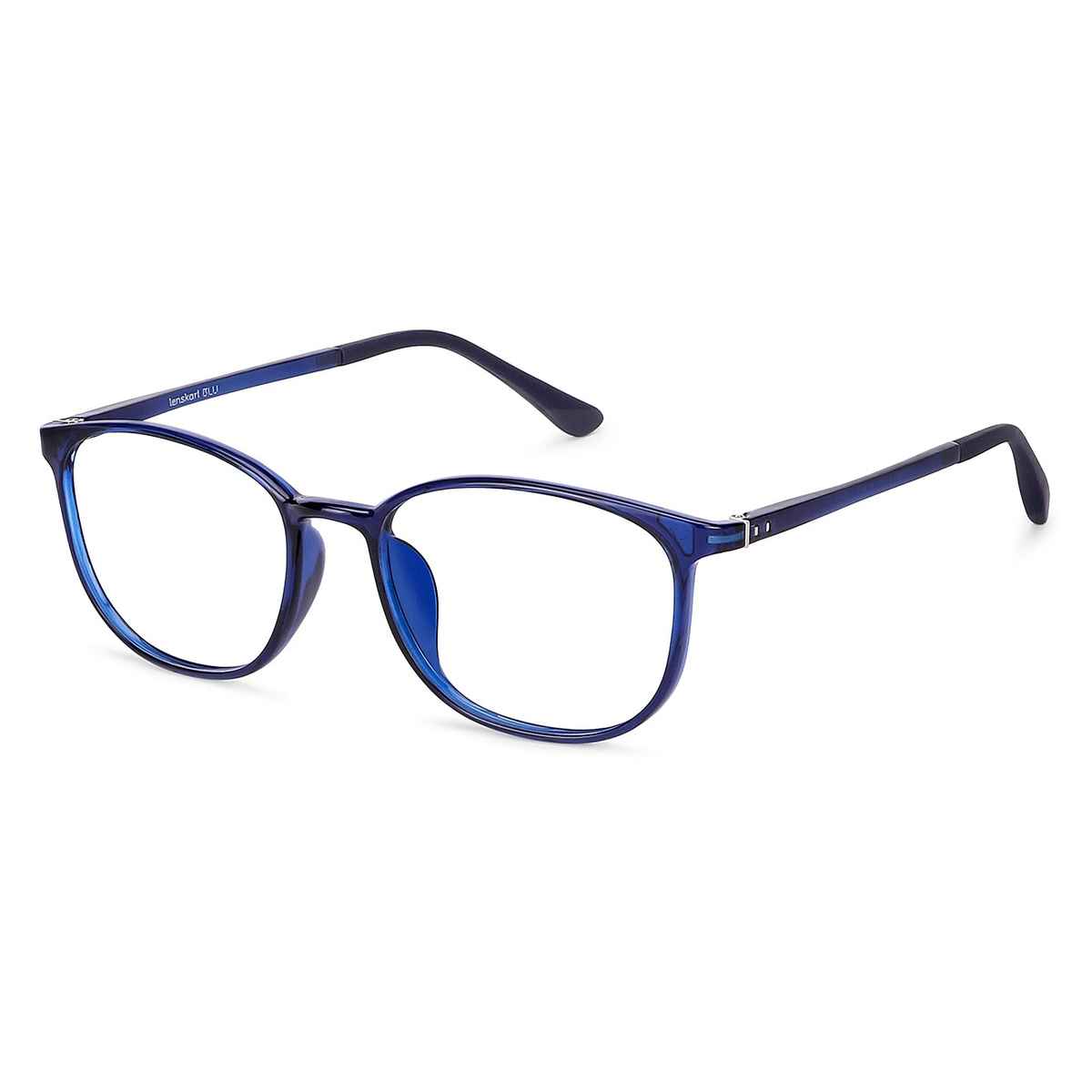 Lenskart Blu Unisex Solid TR90 Computer Glasses | Blue - M
