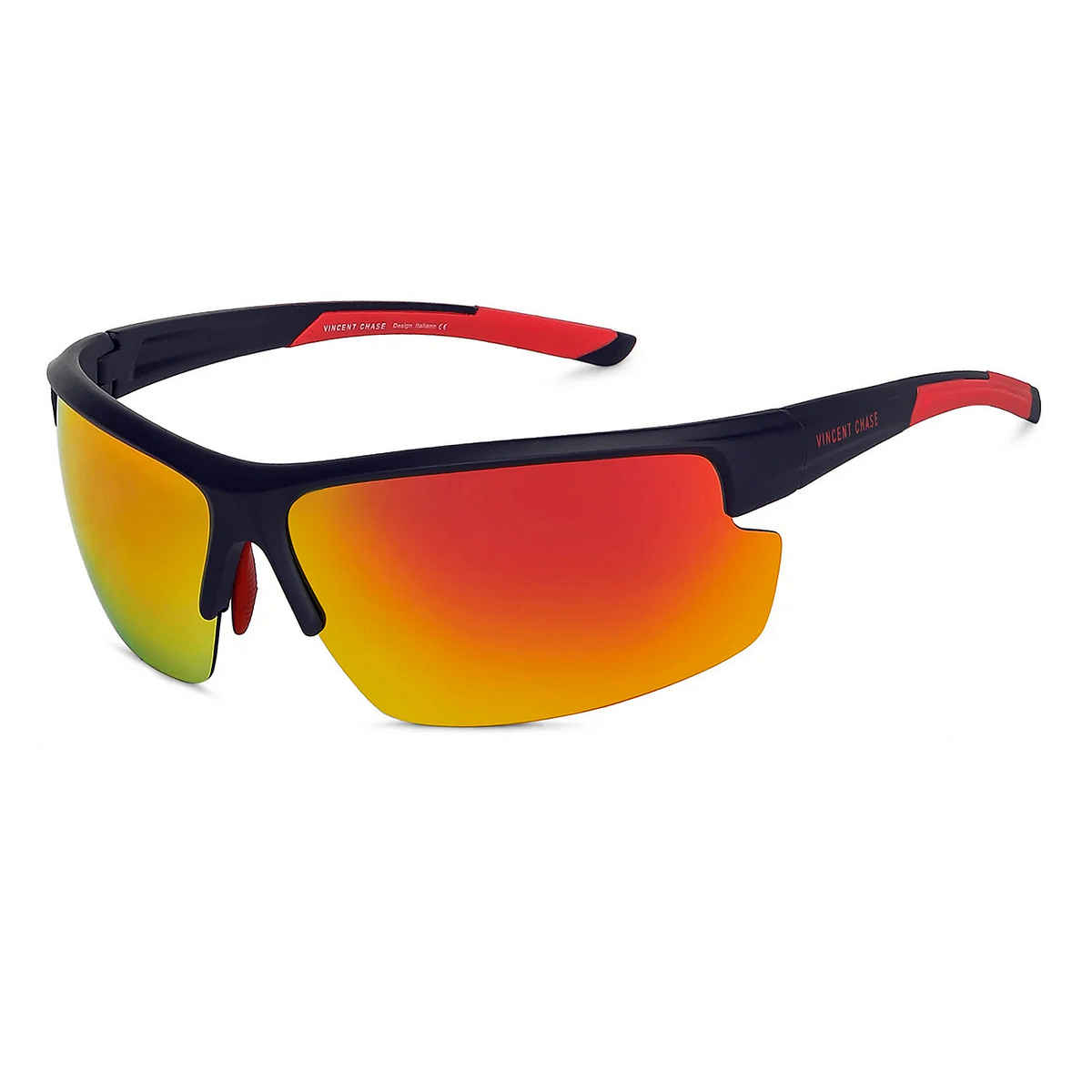 Vincent Chase By Lenskart Unisex Polycarbonate Sunglasses | Pink and Blue - L