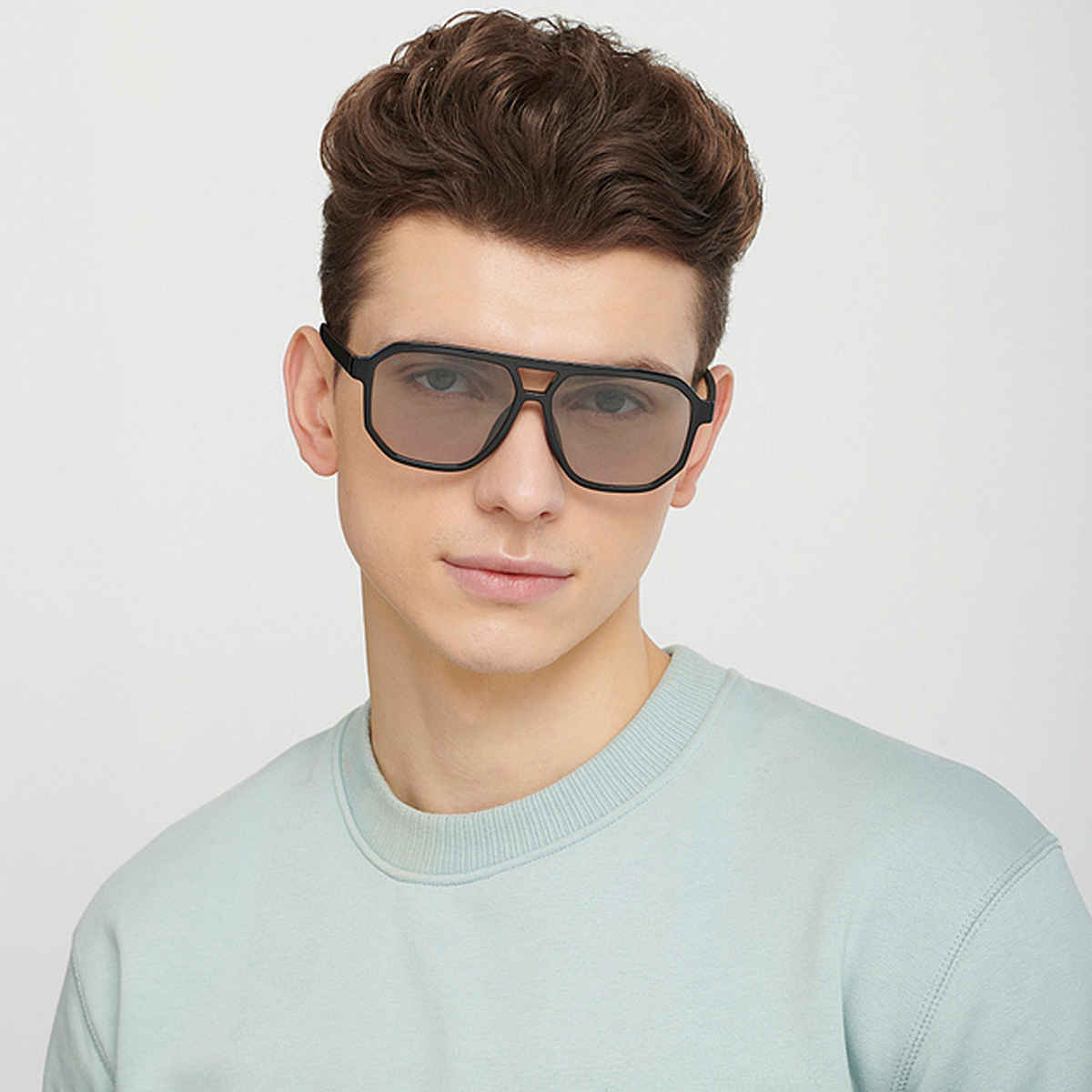 Vincent Chase By Lenskart Unisex Geometric Stainless Steel Hexagonal Sunglasses | Assorted - L