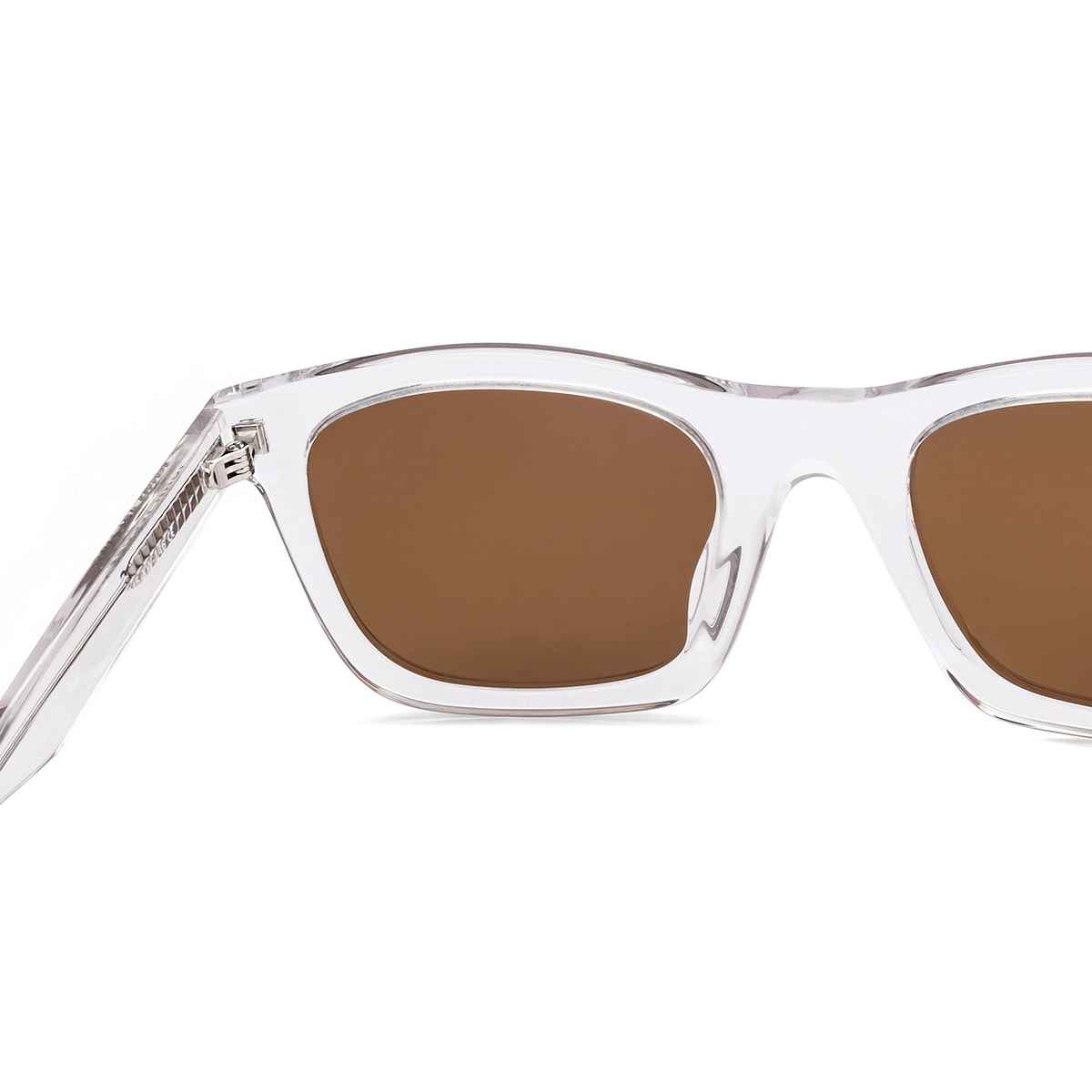 John Jacobs By Lenskart Unisex Solid Acetate Wayfarer Sunglasses | Transparent - Extra Wide