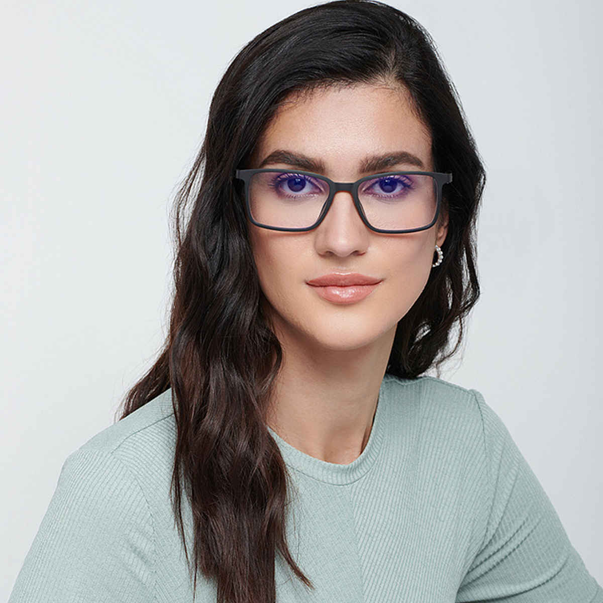 Lenskart Blu Unisex Solid Plastic Computer Glasses | Black - L