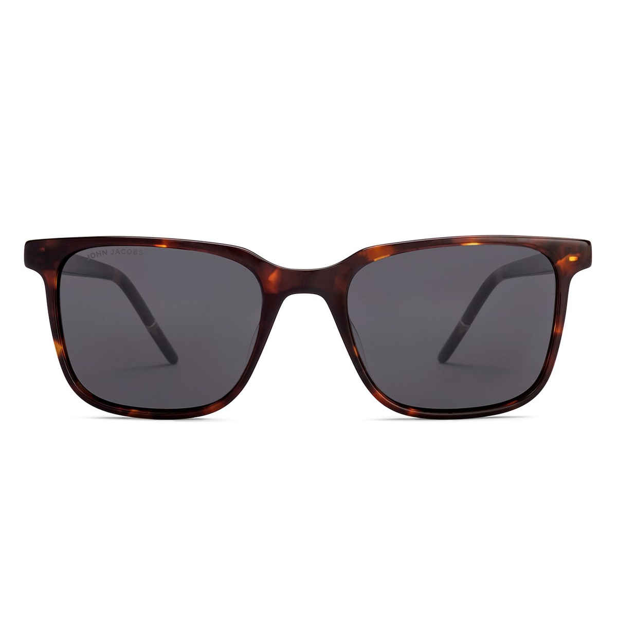 John Jacobs By Lenskart Unisex Acetate Wayfarer Sunglasses | Brown Tortoise - Extra Wide